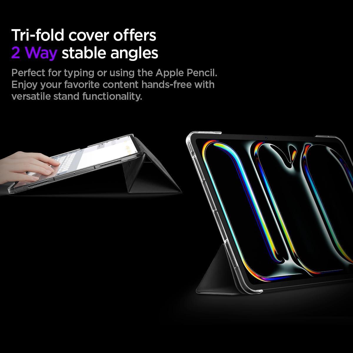 imageSpigen for iPad Air 11 Inch Case M4 2026 iPad Air 11 Inch Case M3M2 20252024 109 Inch 5th4th Generation Case 20222020 Smart Fold Liquid Air Folio TriFold Cover Transparent BlackBlack