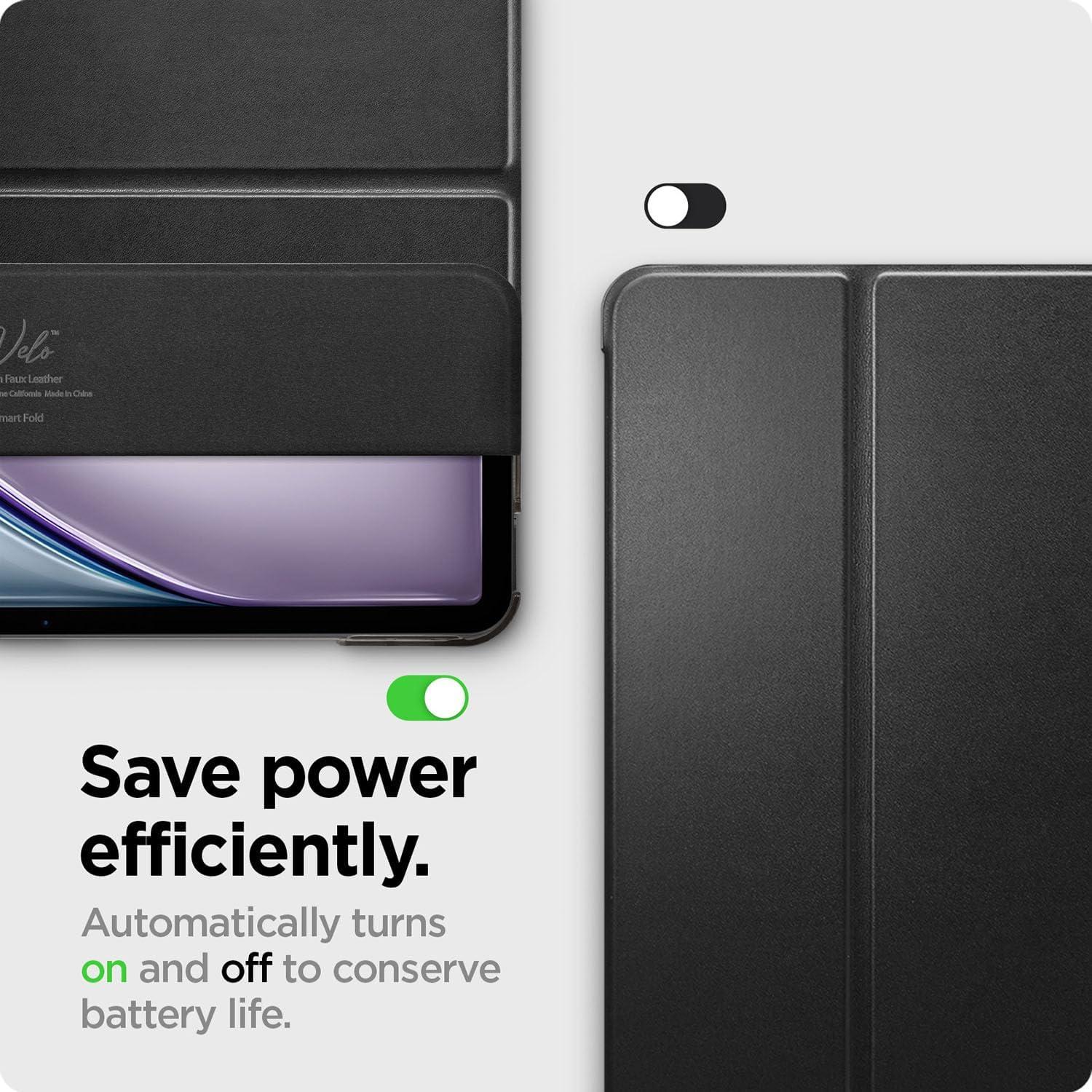 imageSpigen for iPad Air 11 Inch Case M4 2026 iPad Air 11 Inch Case M3M2 20252024 109 Inch 5th4th Generation Case 20222020 Smart Fold Liquid Air Folio TriFold Cover Transparent BlackBlack