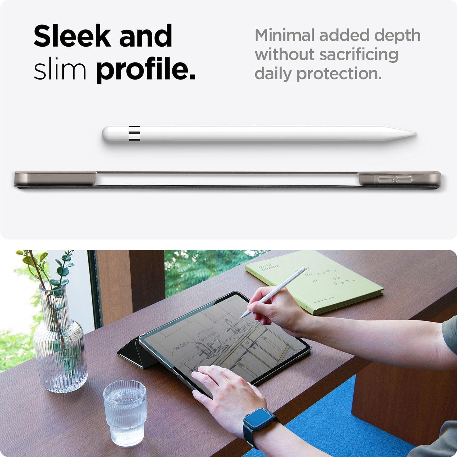 imageSpigen for iPad Air 11 Inch Case M4 2026 iPad Air 11 Inch Case M3M2 20252024 109 Inch 5th4th Generation Case 20222020 Smart Fold Liquid Air Folio TriFold Cover Transparent BlackBlack