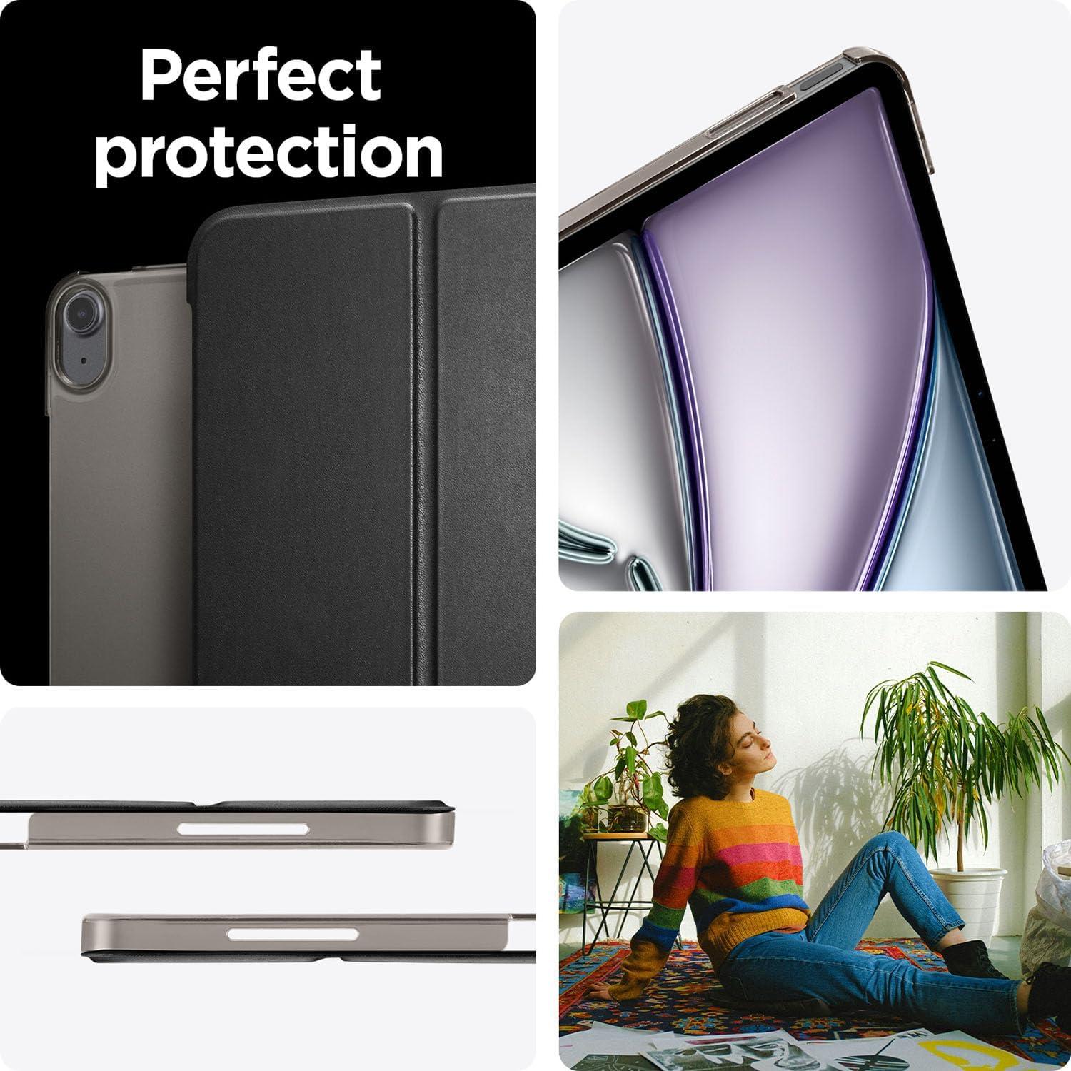 imageSpigen for iPad Air 11 Inch Case M4 2026 iPad Air 11 Inch Case M3M2 20252024 109 Inch 5th4th Generation Case 20222020 Smart Fold Liquid Air Folio TriFold Cover Transparent BlackBlack