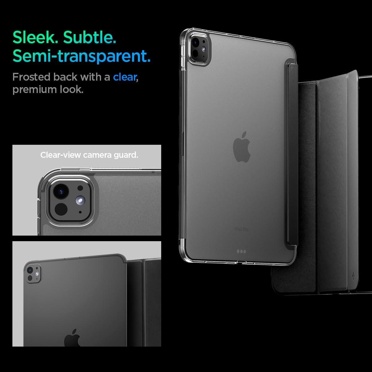 imageSpigen for iPad Air 11 Inch Case M4 2026 iPad Air 11 Inch Case M3M2 20252024 109 Inch 5th4th Generation Case 20222020 Smart Fold Liquid Air Folio TriFold Cover Transparent BlackBlack