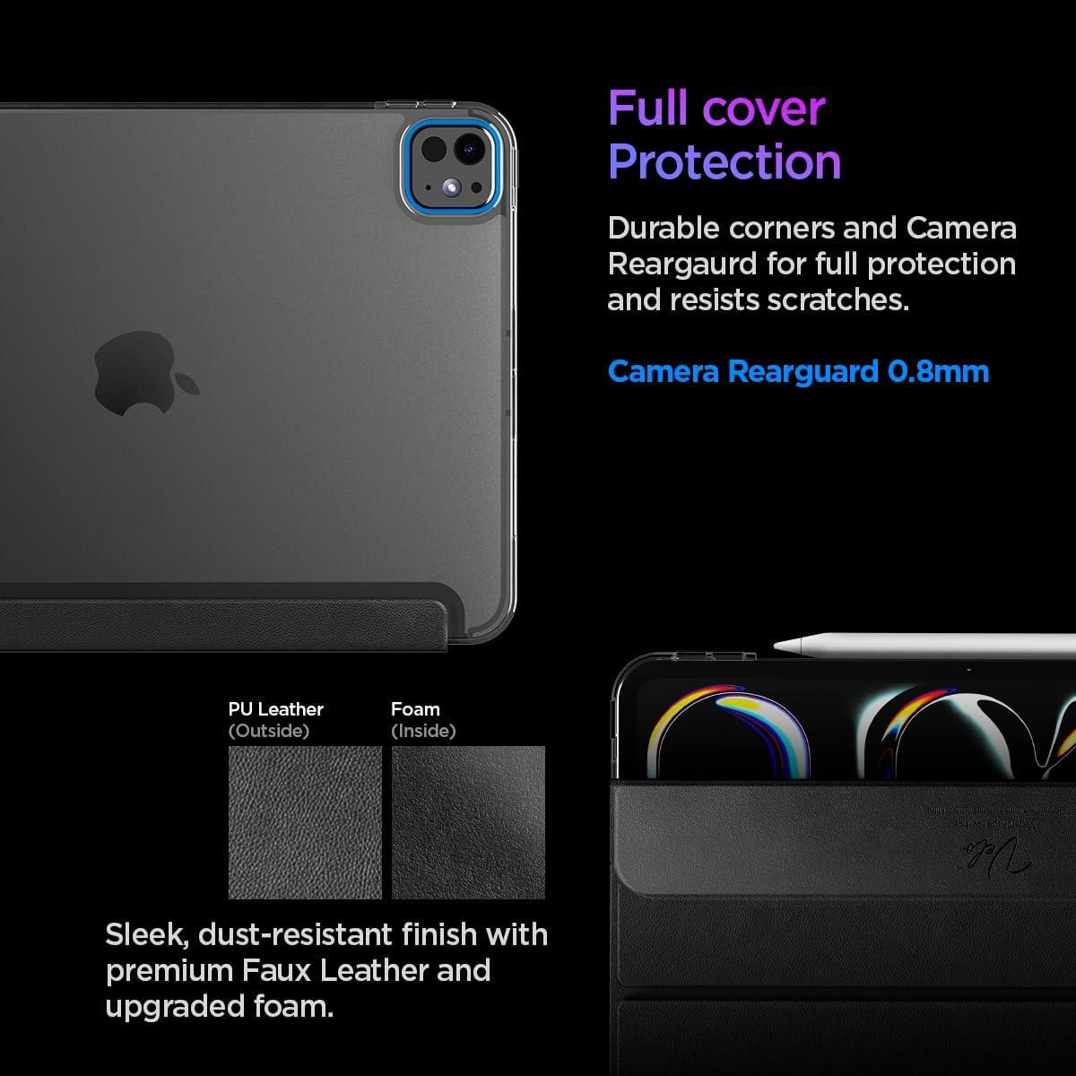 imageSpigen for iPad Air 11 Inch Case M4 2026 iPad Air 11 Inch Case M3M2 20252024 109 Inch 5th4th Generation Case 20222020 Smart Fold Liquid Air Folio TriFold Cover Transparent BlackBlack
