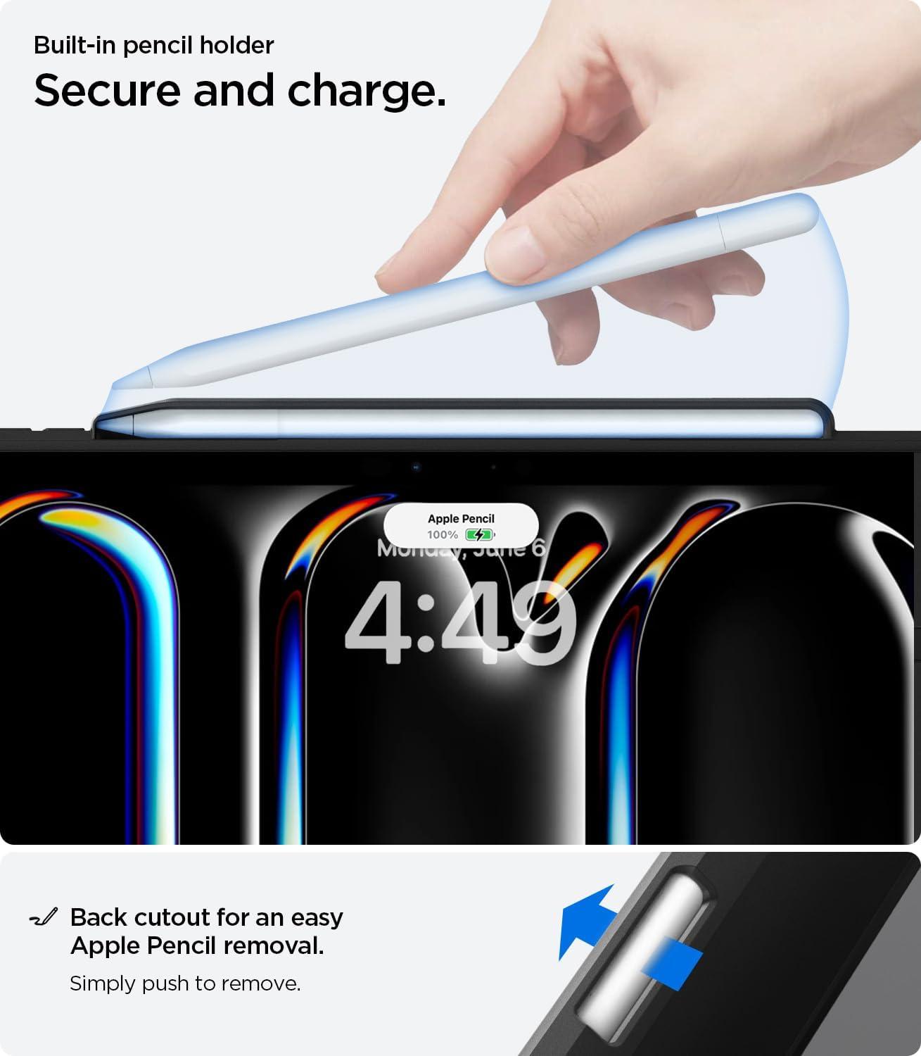 imageSpigen for iPad Air 11 Inch Case M4 2026 iPad Air 11 Inch Case M3M2 20252024 109 Inch 5th4th Generation Case 20222020 Ultra Hybrid Pro TriFold Cover Clear with Pencil Holder Teal BlueBlack