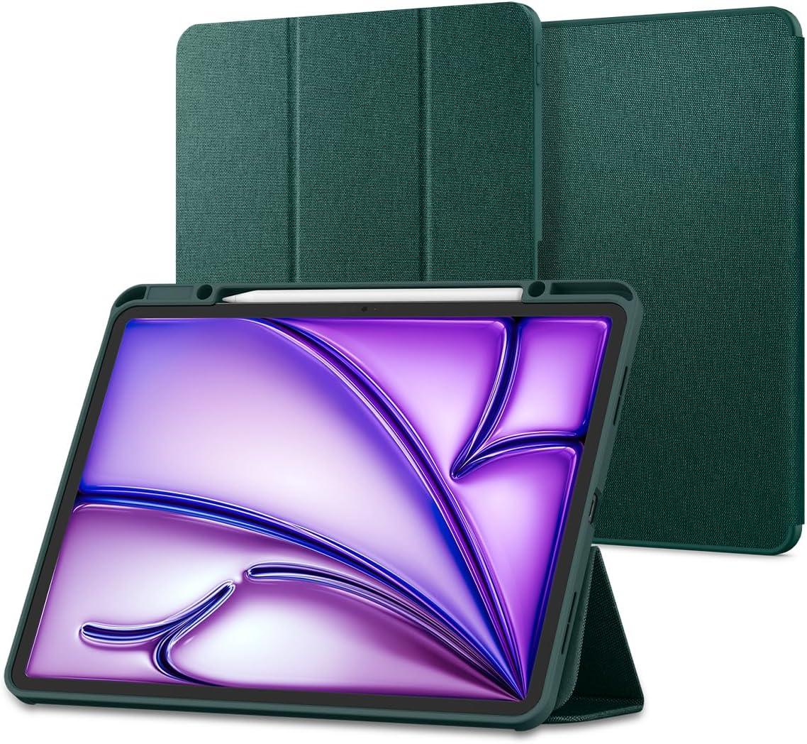 imageSpigen for iPad Air 11 Inch Case M4 2026 iPad Air 11 Inch Case M3M2 20252024 109 Inch 5th4th Generation Case 20222020 Urban Fit Premium Fabric TriFold Cover Midnight GreenMidnight Green