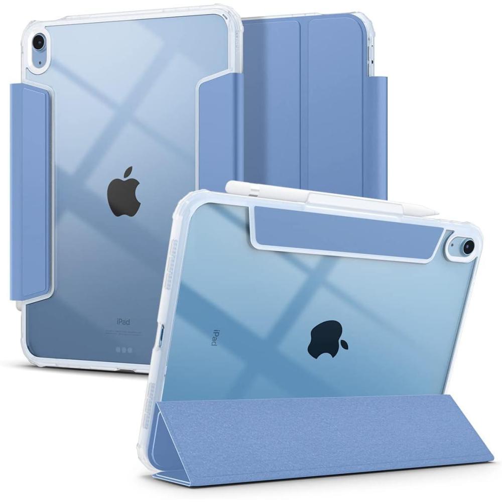 imageSpigen for iPad Air 11 Inch Case M4 2026 iPad Air 11 Inch Case M3M2 20252024 109 Inch 5th4th Generation Case 20222020 Ultra Hybrid Pro TriFold Cover Clear with Pencil Holder Teal BlueCorn Flower Blue