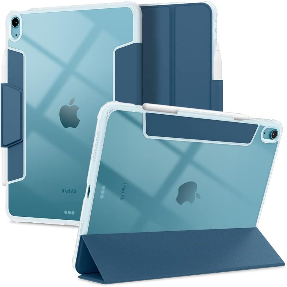 imageSpigen for iPad Air 11 Inch Case M4 2026 iPad Air 11 Inch Case M3M2 20252024 109 Inch 5th4th Generation Case 20222020 Ultra Hybrid Pro TriFold Cover Clear with Pencil Holder Teal BlueTeal Blue
