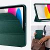 Spigen for iPad 11th Generation Case (2025), iPad A16 Case 11-inch, 10th Generation (2022), 10.9 inch Urban Fit Protective Fabric Tri-Fold Cover with Pencil Holder, Black(Midnight Green)