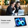Spigen for iPad Air 11 Inch Case M4 (2026), iPad Air 11 Inch Case M3/M2 (2025-2024), 10.9 Inch 5th/4th Generation Case (2022/2020), Ultra Hybrid Pro Tri-Fold Cover Clear with Pencil Holder, Teal Blue(Sky Blue)