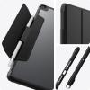 Spigen for iPad Air 11 Inch Case M4 (2026), iPad Air 11 Inch Case M3/M2 (2025-2024), 10.9 Inch 5th/4th Generation Case (2022/2020), Ultra Hybrid Pro Tri-Fold Cover Clear with Pencil Holder, Teal Blue(Black)