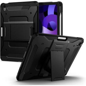 Spigen for iPad Air 11 Inch Case M4 (2026), iPad Air 11 Inch Case M3/M2 (2025-2024), 10.9 Inch 5th/4th Generation (2022/2020), Tough Armor Pro Protective Case with Kickstand and Pencil Holder, Black
