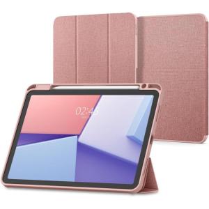 Spigen for iPad Air 11 Inch Case M4 (2026), iPad Air 11 Inch Case M3/M2 (2025-2024), 10.9 Inch 5th/4th Generation Case (2022/2020), Urban Fit Premium Fabric Tri-Fold Cover, Midnight Green(Rose Gold)