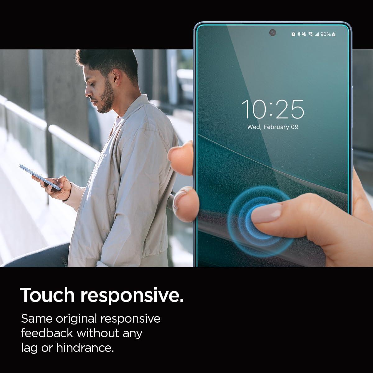 imageSpigen AluminaCore Tempered Glass Screen Protector GlastR EZ Fit Privacy designed for Galaxy S26 2 Pack 10H Hardness AluminumEnhanced DurabilityGalaxy S25 Ultra