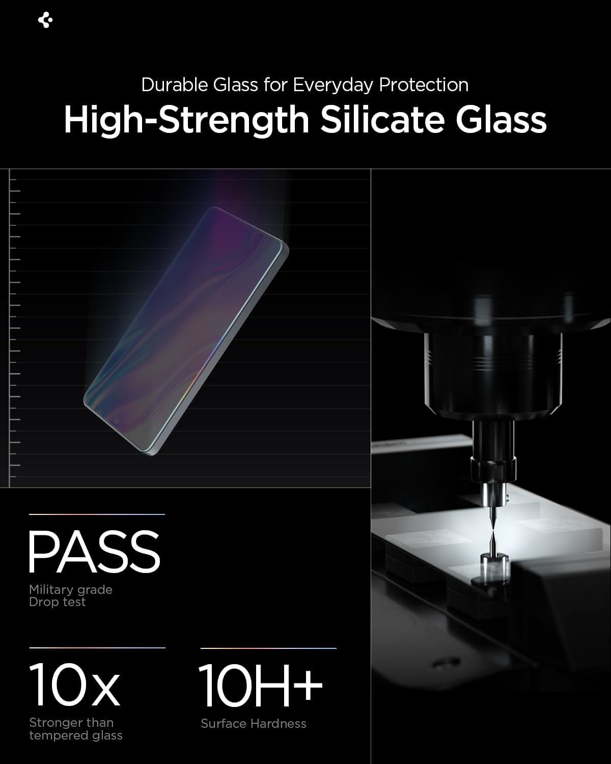 imageSpigen AluminaCore Tempered Glass Screen Protector GlastR EZ Fit Privacy designed for Galaxy S26 2 Pack 10H Hardness AluminumEnhanced DurabilityGalaxy S26 Plus