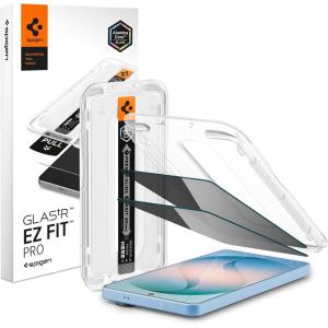 Spigen AluminaCore Tempered Glass Screen Protector [Glas.tR EZ Fit – Privacy] designed for Galaxy S26 [2 Pack] 10H+ Hardness, Aluminum-Enhanced Durability(Galaxy S26 Plus)
