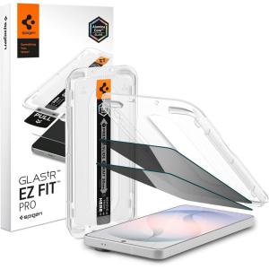 Spigen AluminaCore Tempered Glass Screen Protector [Glas.tR EZ Fit – Privacy] designed for Galaxy S26 [2 Pack] 10H+ Hardness, Aluminum-Enhanced Durability(Galaxy S26)