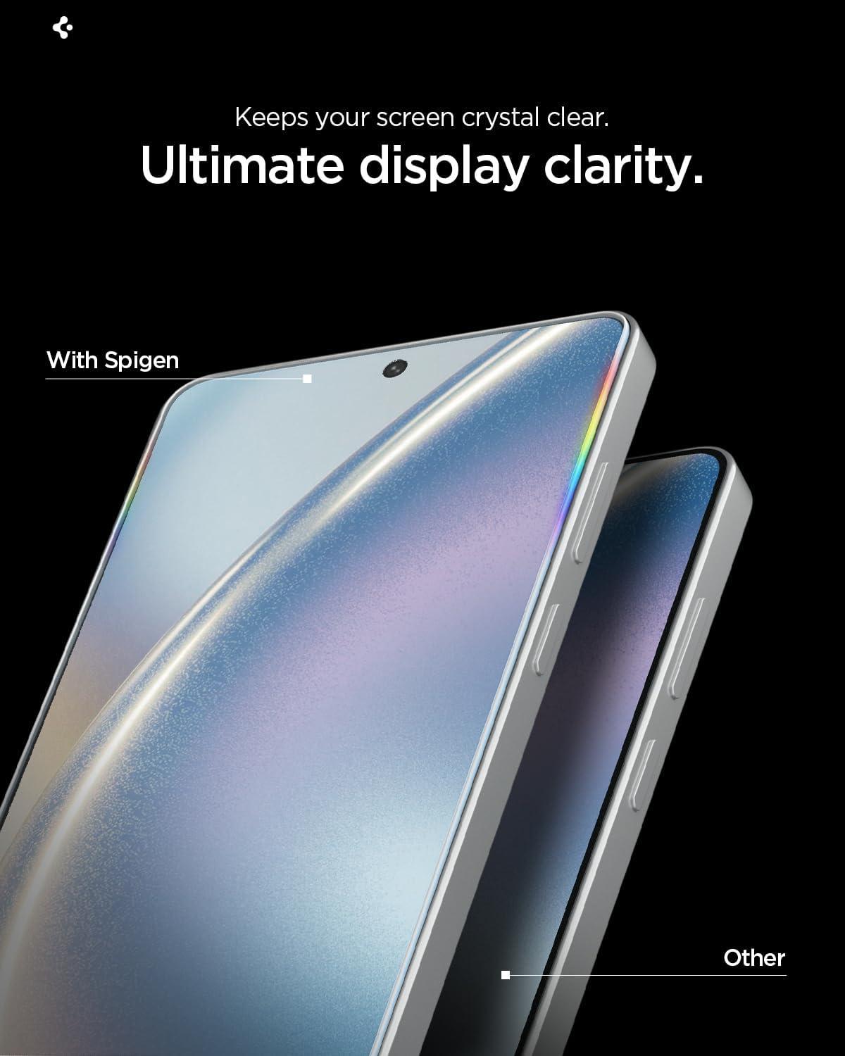 imageSpigen AluminaCore Tempered Glass Screen Protector GlastR EZ Fit designed for Galaxy S26 Ultra 2 Pack 10H Hardness AluminumEnhanced DurabilityGalaxy S26