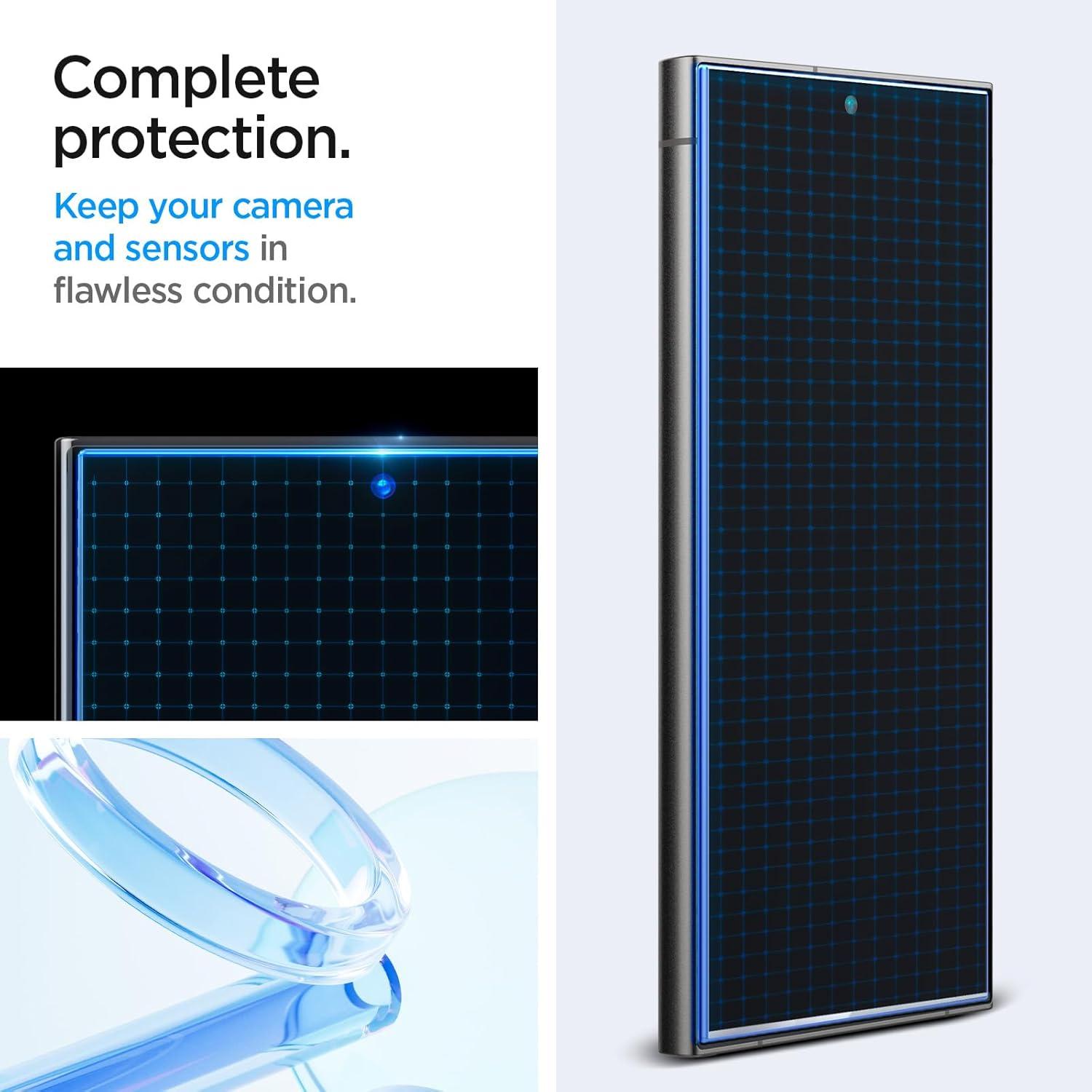 imageSpigen AluminaCore Tempered Glass Screen Protector GlastR EZ Fit designed for Galaxy S26 Ultra 2 Pack 10H Hardness AluminumEnhanced DurabilityGalaxy S24 Ultra