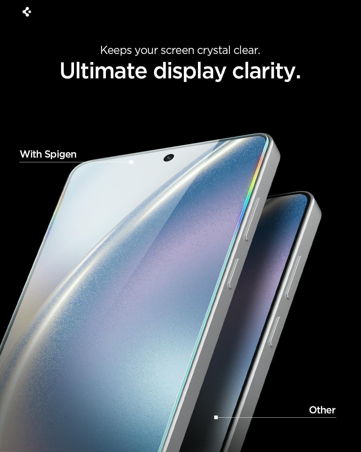 imageSpigen AluminaCore Tempered Glass Screen Protector GlastR EZ Fit designed for Galaxy S26 Ultra 2 Pack 10H Hardness AluminumEnhanced DurabilityGalaxy S26 Ultra