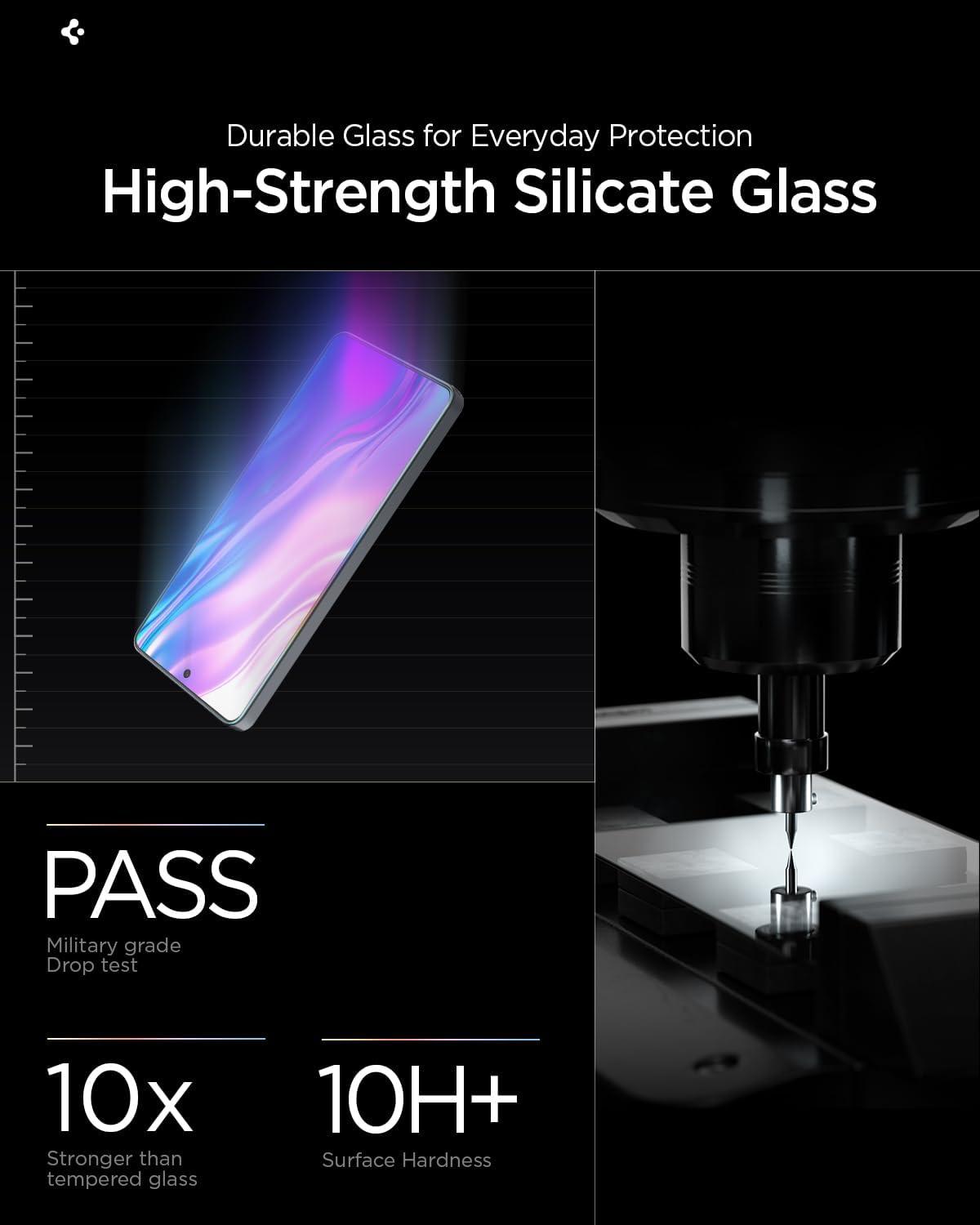 imageSpigen AluminaCore Tempered Glass Screen Protector GlastR EZ Fit designed for Galaxy S26 Ultra 2 Pack 10H Hardness AluminumEnhanced DurabilityGalaxy S26 Plus
