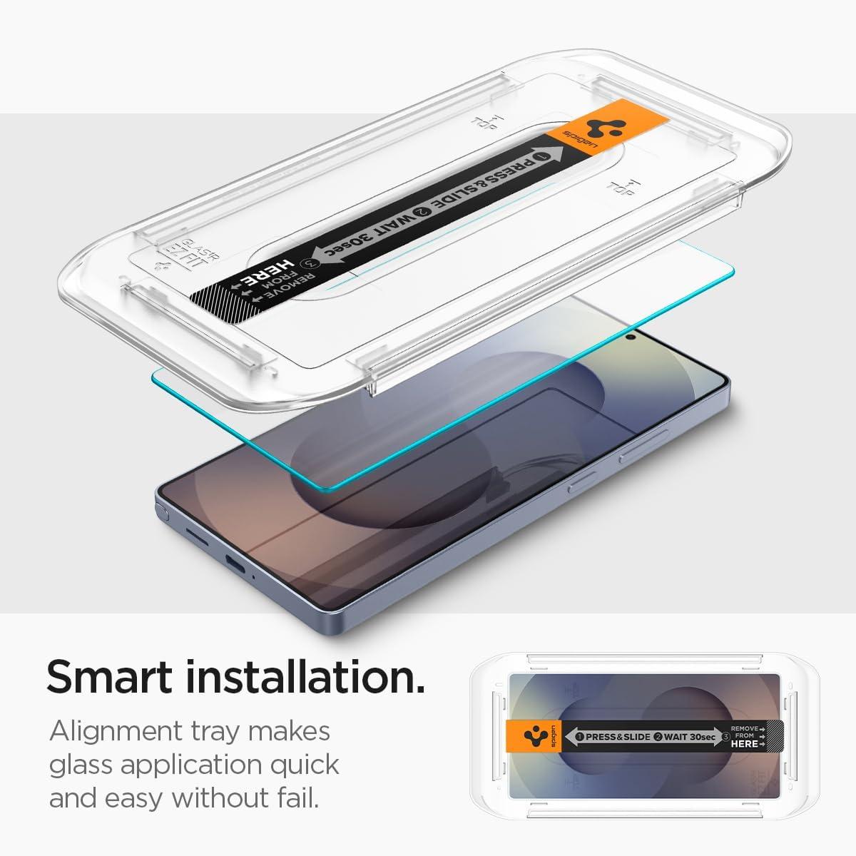 imageSpigen AluminaCore Tempered Glass Screen Protector GlastR EZ Fit designed for Galaxy S26 Ultra 2 Pack 10H Hardness AluminumEnhanced DurabilityGalaxy S25 Ultra