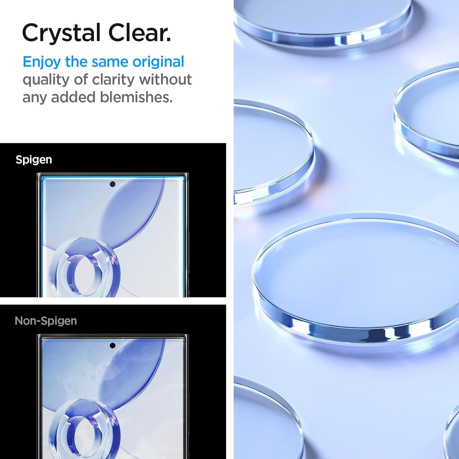 imageSpigen AluminaCore Tempered Glass Screen Protector GlastR EZ Fit designed for Galaxy S26 Ultra 2 Pack 10H Hardness AluminumEnhanced DurabilityGalaxy S24 Ultra