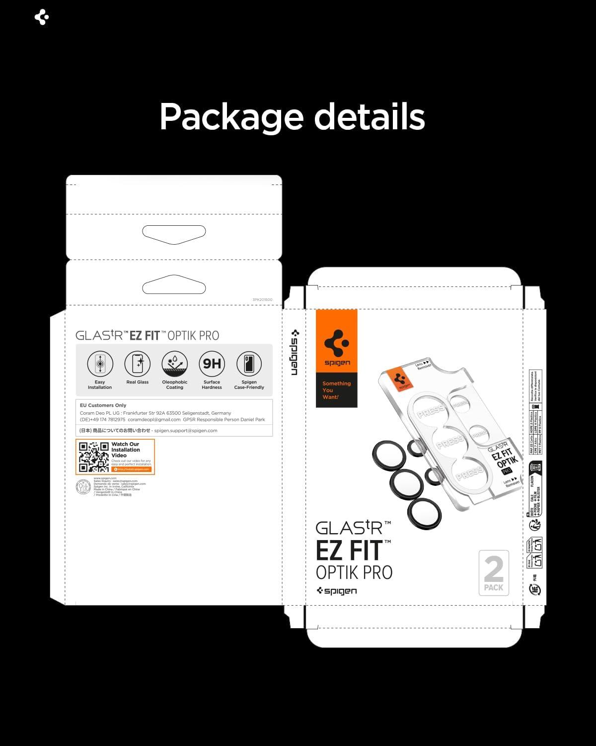 imageSpigen Camera Lens Screen Protector GlasTR EZ Fit Optik Pro Designed for Galaxy S26 Ultra Case Friendly2 PackBlack