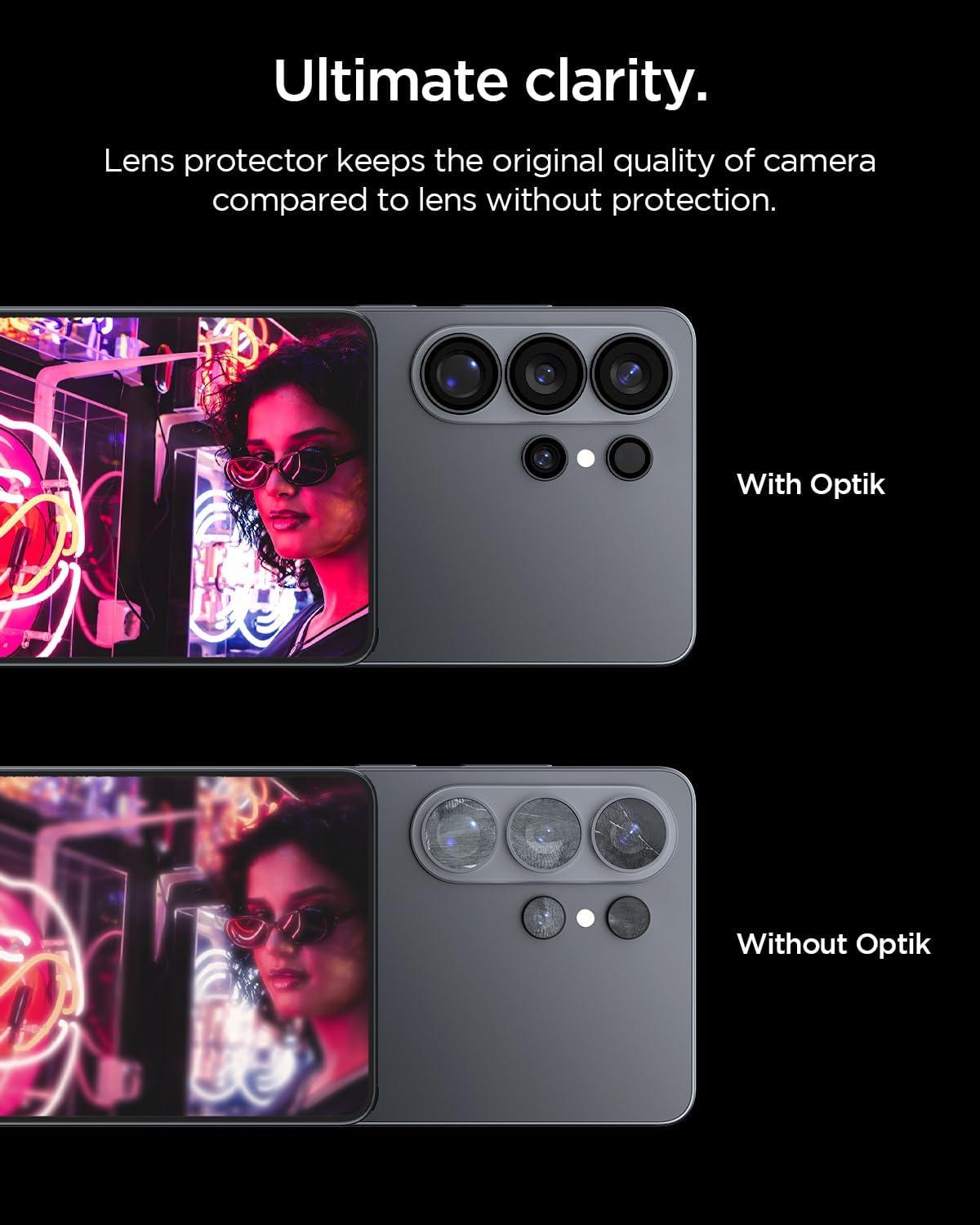 imageSpigen Camera Lens Screen Protector GlasTR EZ Fit Optik Pro Designed for Galaxy S26 Ultra Case Friendly2 PackBlack