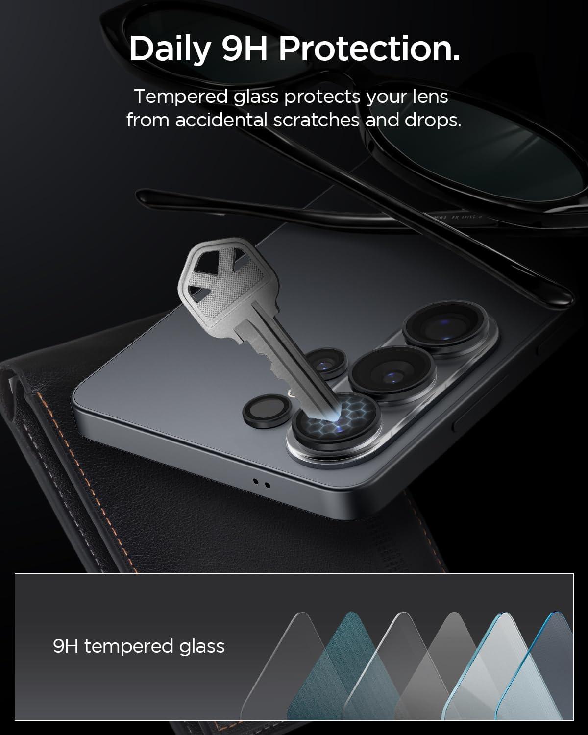 imageSpigen Camera Lens Screen Protector GlasTR EZ Fit Optik Pro Designed for Galaxy S26 Ultra Case Friendly2 PackBlack