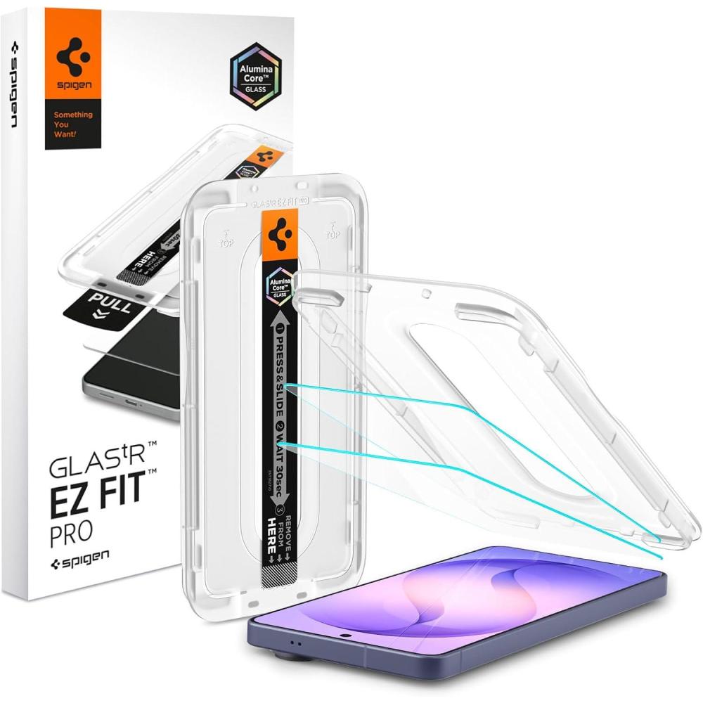 imageSpigen AluminaCore Tempered Glass Screen Protector GlastR EZ Fit designed for Galaxy S26 Ultra 2 Pack 10H Hardness AluminumEnhanced DurabilityGalaxy S26 Ultra