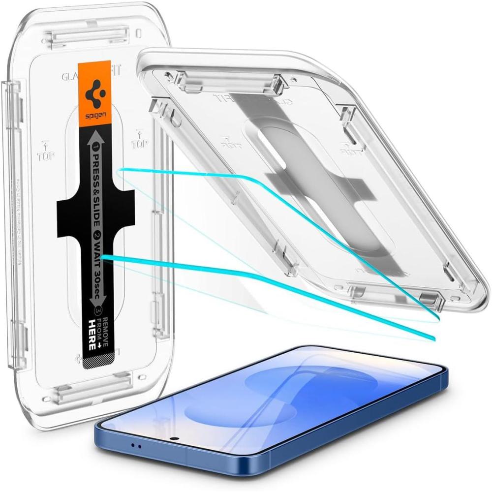 imageSpigen AluminaCore Tempered Glass Screen Protector GlastR EZ Fit designed for Galaxy S26 Ultra 2 Pack 10H Hardness AluminumEnhanced DurabilityGalaxy S25 Plus Galaxy S24 Plus