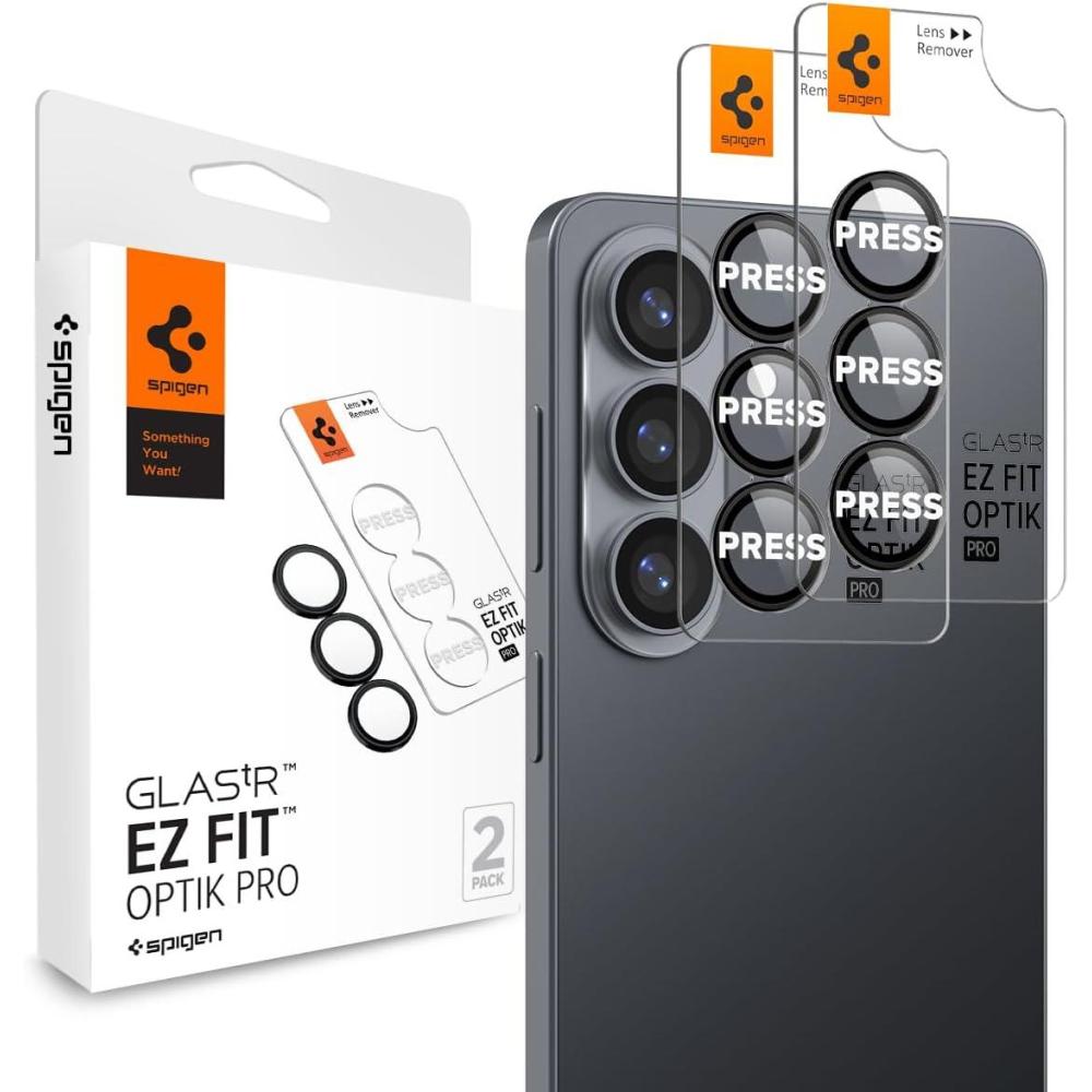 imageSpigen Camera Lens Screen Protector GlasTR EZ Fit Optik Pro Designed for Galaxy S26 Plus Case Friendly2 Pack