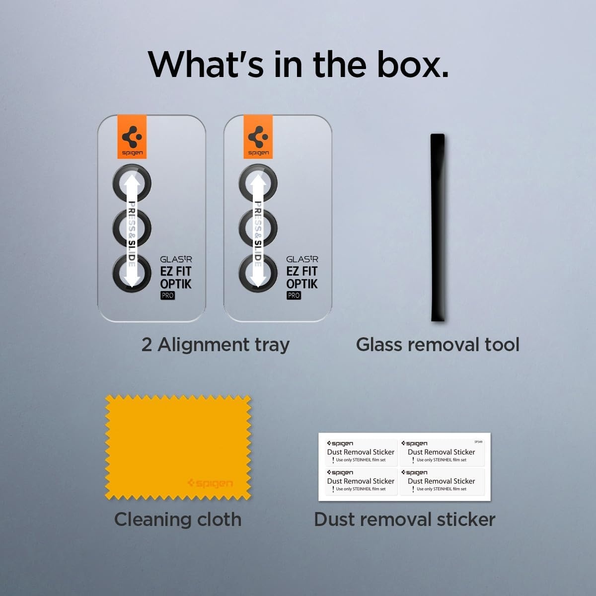 imageSpigen Camera Lens Screen Protector GlasTR EZ Fit Optik Pro Designed for Galaxy S23 FE Black 2 Pack