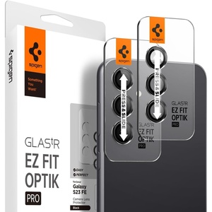 Spigen Camera Lens Screen Protector [GlasTR EZ Fit Optik Pro] Designed for Galaxy S23 FE- Black [2 Pack]