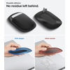 Spigen Stick-On Mouse Holder for Laptop, Tablet, MacBook and iPad, Reusable Adhesive, No Glue Residue, Fits Magic Mouse and Logitech, Microfiber Sleeve, Universal, Black(Mouse Holder)