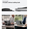 Spigen Stick-On Mouse Holder for Laptop, Tablet, MacBook and iPad, Reusable Adhesive, No Glue Residue, Fits Magic Mouse and Logitech, Microfiber Sleeve, Universal, Black(Mouse Holder)