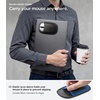 Spigen Stick-On Mouse Holder for Laptop, Tablet, MacBook and iPad, Reusable Adhesive, No Glue Residue, Fits Magic Mouse and Logitech, Microfiber Sleeve, Universal, Black(Mouse Holder)