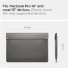 Spigen Valentinus Protective Laptop Sleeve for 16-inch MacBook Pro/Air M5 Pro/Max (2026), M5/M4/M3/M2/M1 A3403 A3186 A2991 A2780 A2485 A2141 – City Gray(City Gray)