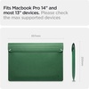 Spigen Valentinus S Protective Laptop Sleeve for 14-inch MacBook Neo/Pro/Air M5 Pro/Max (2026), M5/M4/M3/M2/M1 A3434 A3112 A3401 A3185 A2992 A2918, Built-in Stand – Jeju Green(JeJu Green)