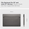Spigen Valentinus S Protective Laptop Sleeve for 16-inch MacBook Pro/Air M5 Pro/Max (2026), M5/M4/M3/M2/M1 A3403 A3186 A2991 A2780 A2485 A2141, Built-in Stand – City Gray(City Gray)