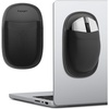 Spigen Stick-On Mouse Holder for Laptop, Tablet, MacBook and iPad, Reusable Adhesive, No Glue Residue, Fits Magic Mouse and Logitech, Microfiber Sleeve, Universal, Black(Mouse Holder)