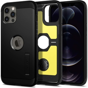 Spigen Tough Armor [Extreme Protection Tech] Designed for iPhone 12 Pro Max Case (2020) – Metal Slate(Black)