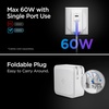 Spigen for 100W USB C Charger, [GaN II] 2 Port Foldable Power Adapter Compatible with iPhone 17 16 15 14 MacBook Pro/Air, iPad Pro/Air, USB-C Laptop HP Dell Pixelbook Type C Fast Wall Charger Block(70W White)