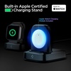 Spigen for Apple Watch Charger Stand [MFi Certified] Charger for Apple Watch Series 10/9/8/7/6/5/SE Ultra 2 49mm 45mm 44mm 42mm 41mm 40mm Nightstand Mode – Built in Charger&USB C Cable/No Adapter