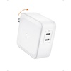 Spigen for 100W USB C Charger, [GaN II] 2 Port Foldable Power Adapter Compatible with iPhone 17 16 15 14 MacBook Pro/Air, iPad Pro/Air, USB-C Laptop HP Dell Pixelbook Type C Fast Wall Charger Block(70W White)