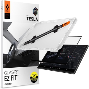 Spigen AluminaCore Tempered Glass Screen Protector [GlasTR EZ FIT] designed for Tesla Model Y Premium (2026), Model Y Performance (2025/2026) – Matte/Anti Glare/Anti Finger Print(16-inch 2026 Model Y Premium/Performance)