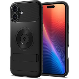 Spigen Slim Armor MagFit Designed for iPhone 16 Case (2024) [Military-Grade Protection] Compatible with MagSafe – Black