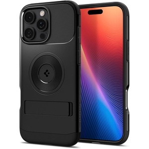 Spigen Slim Armor MagFit Designed for iPhone 16 Pro Case [Military-Grade Protection] Compatible with MagSafe – Black