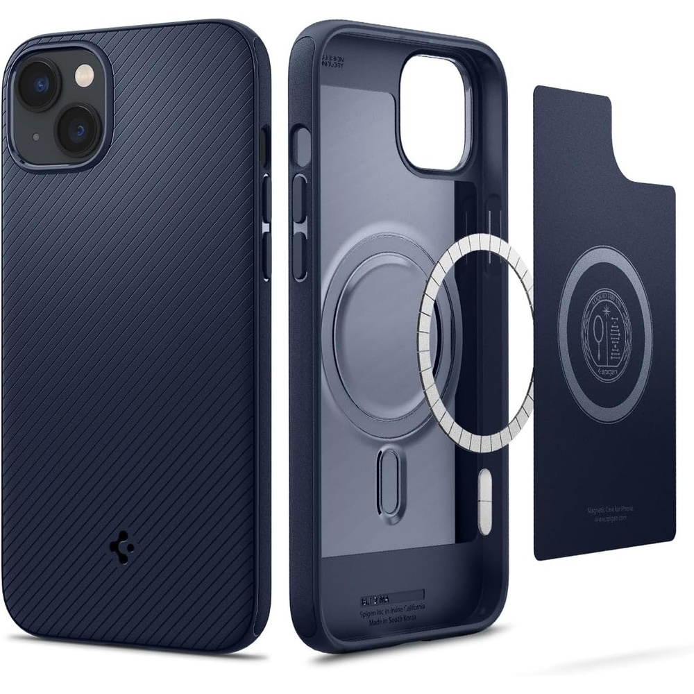 image:imageSpigen Mag Armor MagFit Designed for iPhone 14 Case 2022 MilitaryGrade Protection Compatible with MagSafe  Matte BlackNavy Blue