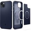 Spigen Mag Armor MagFit Designed for iPhone 14 Case (2022) [Military-Grade Protection] Compatible with MagSafe – Matte Black(Navy Blue)