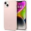 Spigen Thin Fit Designed for iPhone 14 Case (2022) [Military-Grade Protection] – Black(Pink Sand)